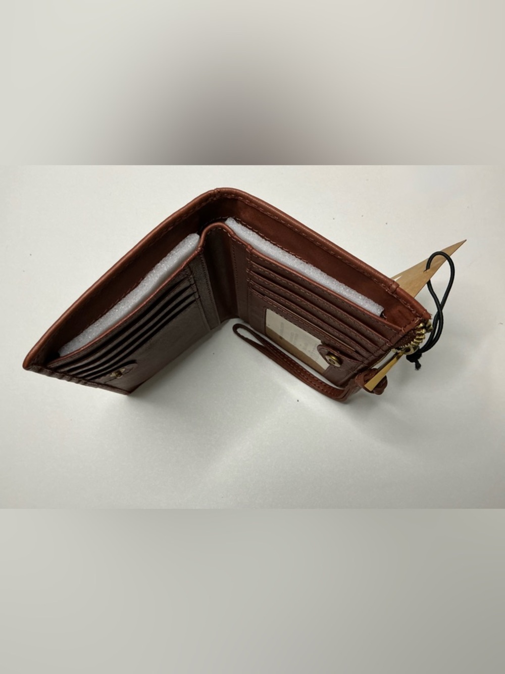 Margot Tori Leather Bifold Wallet in Brandy NWT - Picture 4 of 7